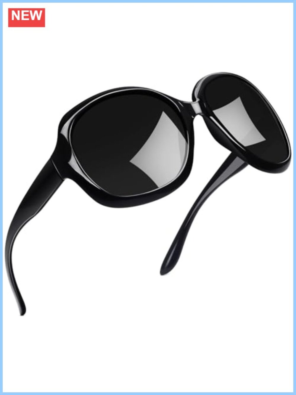 Oversized Polarized Butterfly Sunglasses Full Frame UV400 Women's